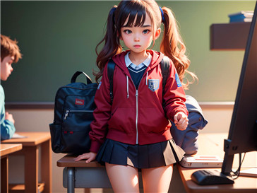 学生们正在认真听讲的日语课堂