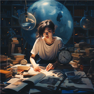 温馨的卧室夜景