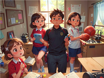 学生正在认真听讲的日语课堂